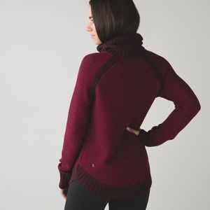 lululemon athletica Burgundy Cowl Neck Sweater